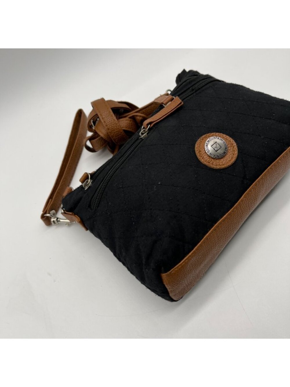 Stone Mountain Black Fabric Crossbody Bag - Picture 6 of 10